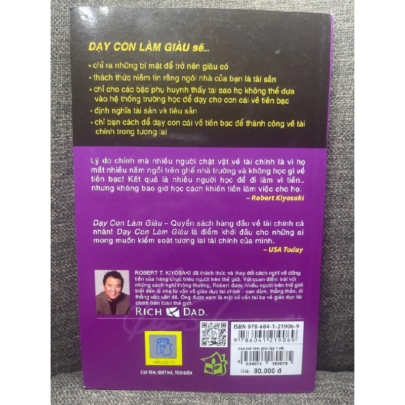 Dạy con làm giàu 1 Robert T Kiyosaki 2023 mới 90% HPB0705 339612