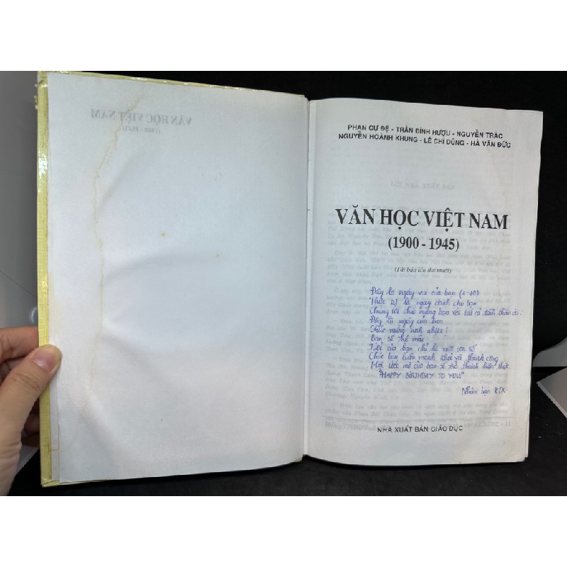 Văn Học Việt Nam 1900-1945 (Bìa Cứng), Phan Cự Đệ, Mới 70% (Ố Vàng, Có vết nước, có ghi chữ trang đầu, Chóc bìa), 2007 SBM2802 Oreka-Blogmeo 73451