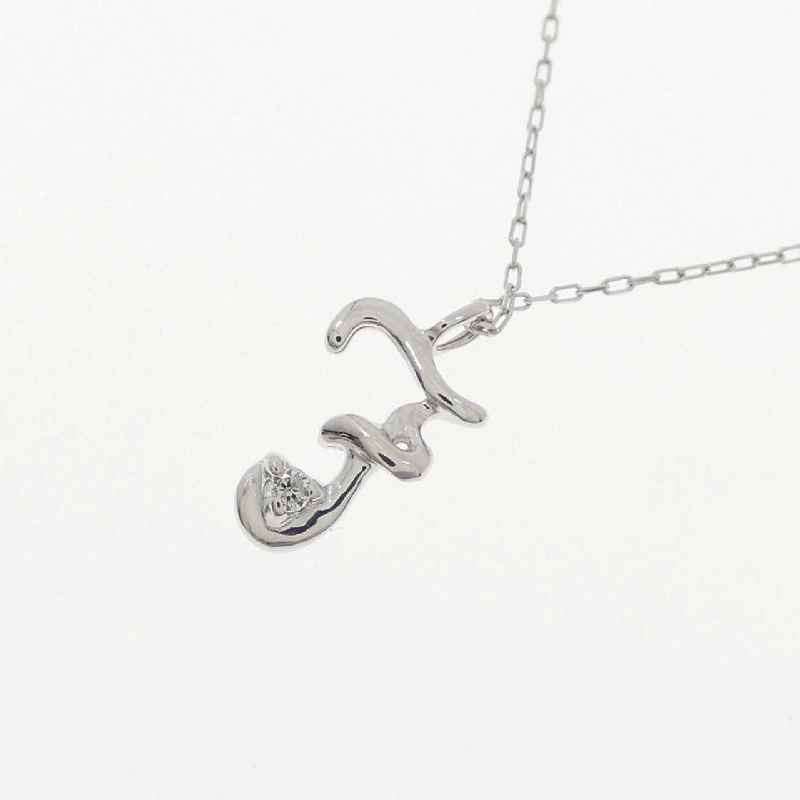 K10WG Chữ cái F Dây chuyền kim cương 0.01CT - Hàng hiệu Chính hãng 859580