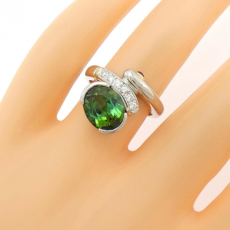 Nhẫn Tourmaline PT900/K18YG 2.92CT - Hàng hiệu Chính hãng 847806