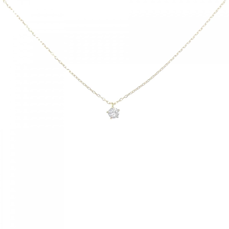 K18YG Solitaire Dây chuyền kim cương 0.08CT - Hàng hiệu Chính hãng 860122