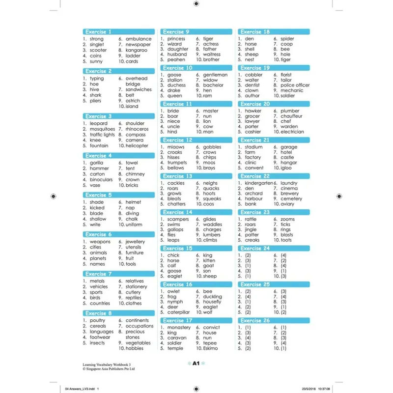 Learning vocabulary 1->6 (Sách nhập) - 6 quyển 759593