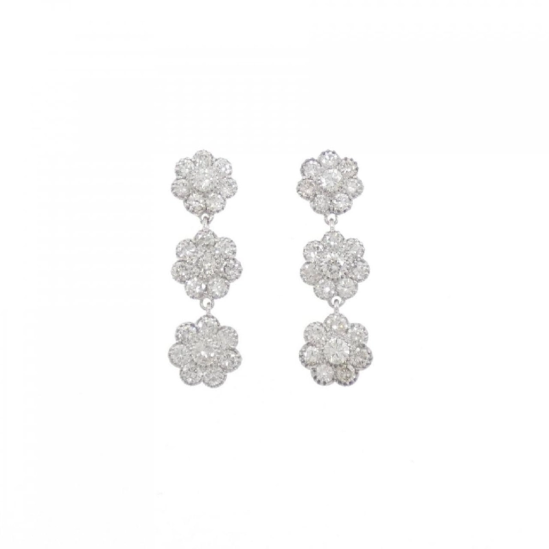 K18WG Bông tai Kim cương Hoa 2.44CT - Hàng hiệu Chính hãng 871087