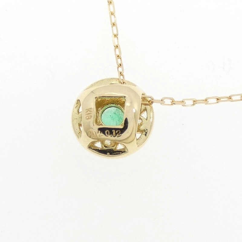 K18YG Dây chuyền ngọc lục bảo 0.12CT - Hàng hiệu Chính hãng 859286