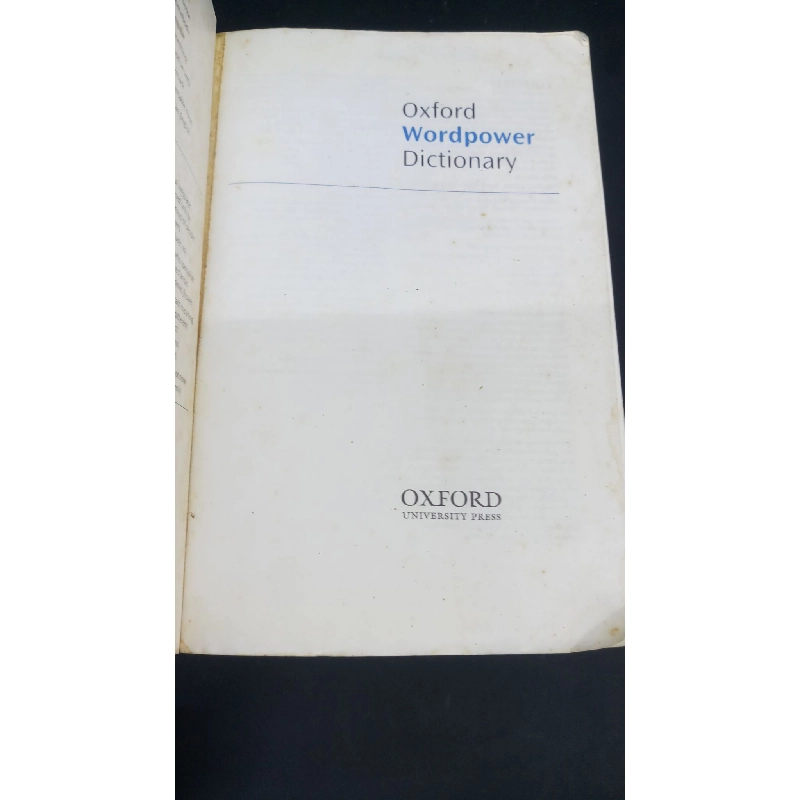 Oxford wordpower dictionary mới 80% bẩn bìa, ố nhẹ, tróc gáy, tróc bìa HCM2811 Oxford HỌC NGOẠI NGỮ 353594
