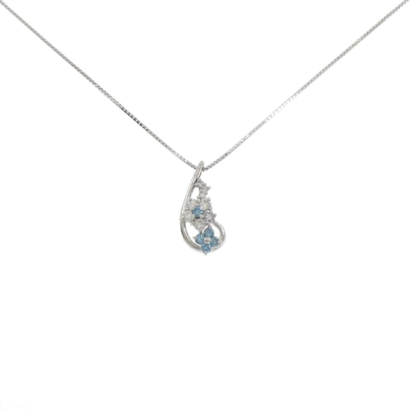 K18WG Hoa Kim Cương Dây Chuyền 0.44CT - Hàng hiệu Chính hãng 863429