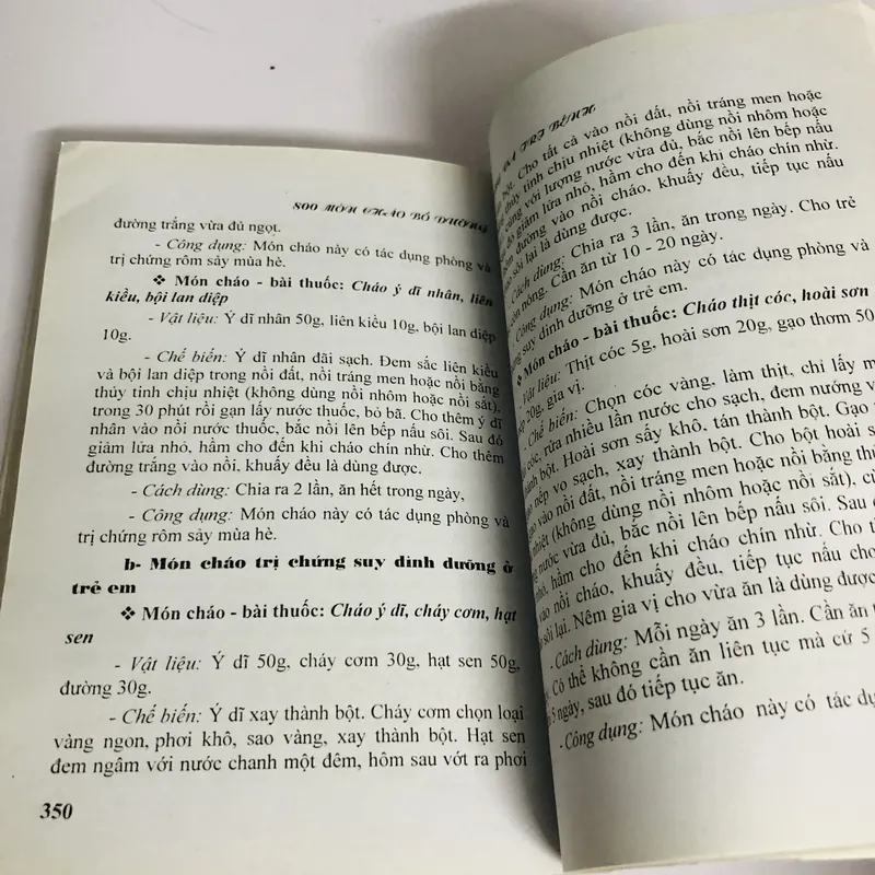 800 MÓN CHÁO BỔ DƯỠNG PHÒNG VÀ TRỊ BỆNH  693811