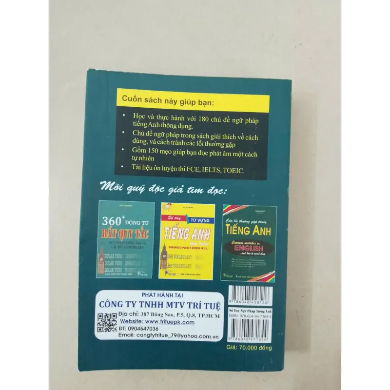 Sổ tay ngữ pháp tiếng Anh thực hành 607203