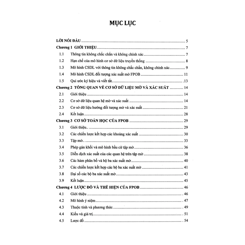 Cơ Sở Dữ Liệu Mờ & Xác Suất 454200