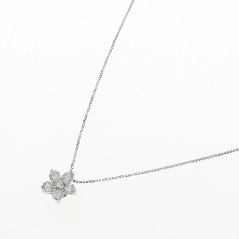 K18WG Hoa Đá Kim Cương Dây Chuyền 0.70CT - Hàng hiệu Chính hãng 857912