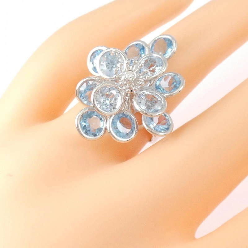 K18WG Nhẫn Đá Màu - Hàng hiệu Chính hãng 852193