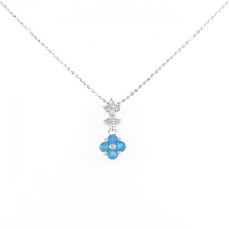 K18WG Hoa Apatite Dây Chuyền - Hàng hiệu Chính hãng 864201