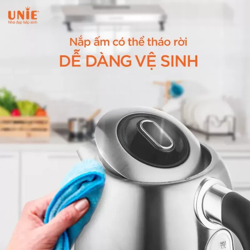 Ấm siêu tốc UNIE UEK1761S dung tích 1.7L, tùy chỉnh nhiệt độ nước, chất liệu inox 304 786466