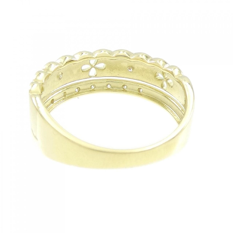 【Sản phẩm mới】Nhẫn kim cương K18YG hình hoa 0.06CT 672362