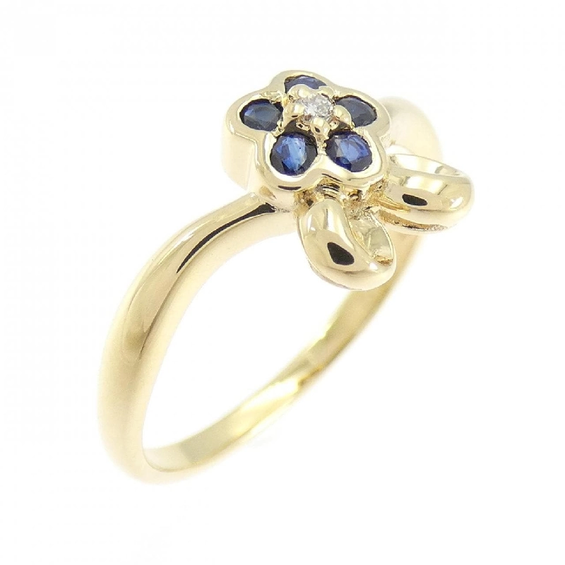 Nhẫn Sapphire Hoa 18KTYG - Hàng hiệu Chính hãng 852390