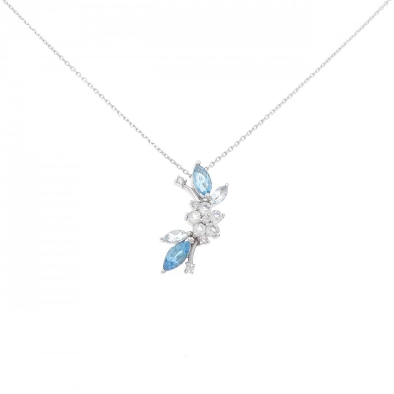 K18WG Hoa Đá Màu Dây Chuyền - Hàng hiệu Chính hãng 862945