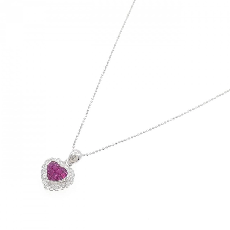 750WG/K18WG Mặt Dây Chuyền Hình Trái Tim Ruby 1.53CT - Hàng hiệu Chính Hãng 859428