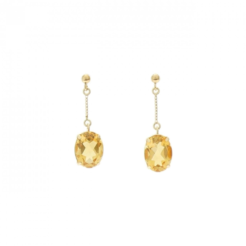 K18YG Citrine Earrings - Hàng hiệu Authentic 867343
