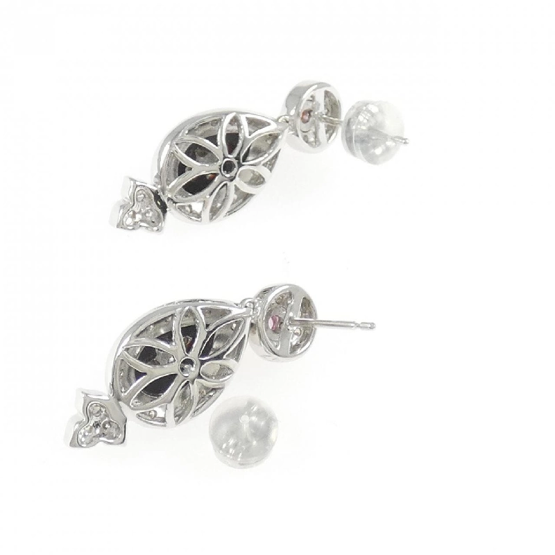 K18WG/K18PG Bông tai đá màu - Hàng hiệu Authentic 867851