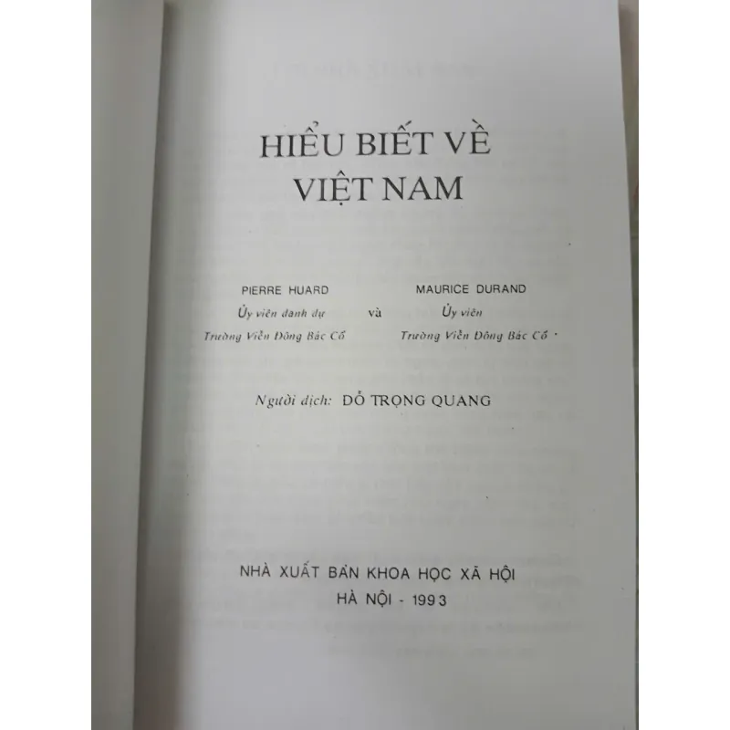 HIỂU BIẾT VỀ VIỆT NAM - ĐỖ TRỌNG QUANG dịch 711311