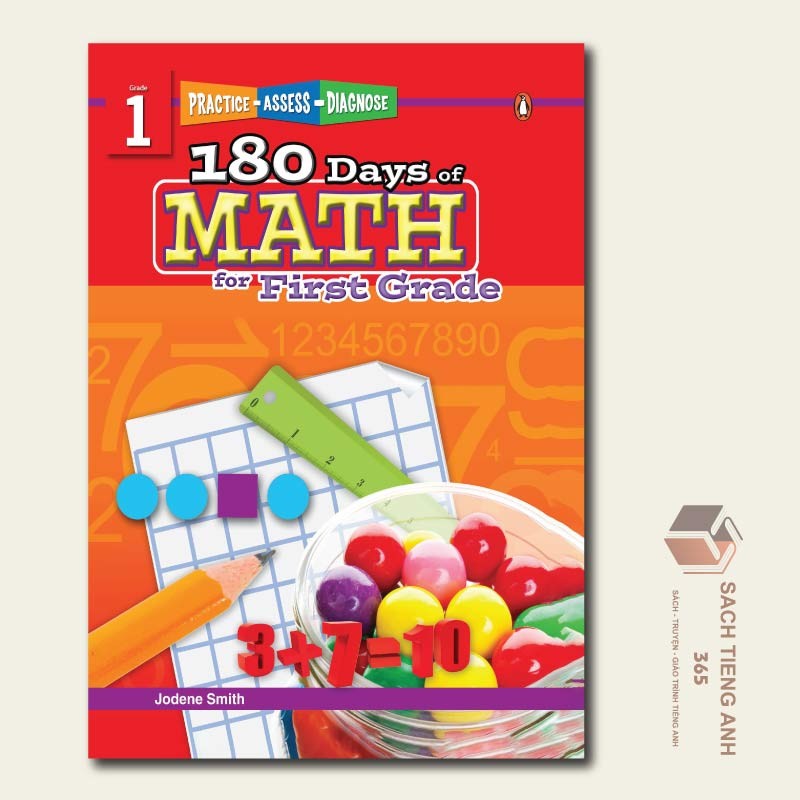 Sách Tiếng Anh - 180 Days of Math - Trọn Bộ K,1,2,3,4,5 -  Mới 56832