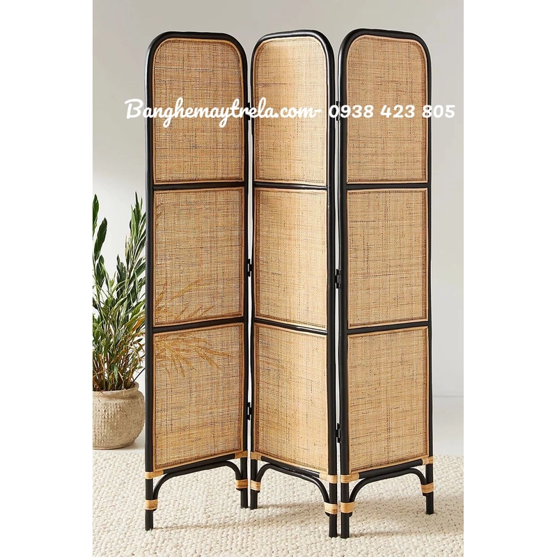 Bình phong mây tự nhiên trang trí 444272