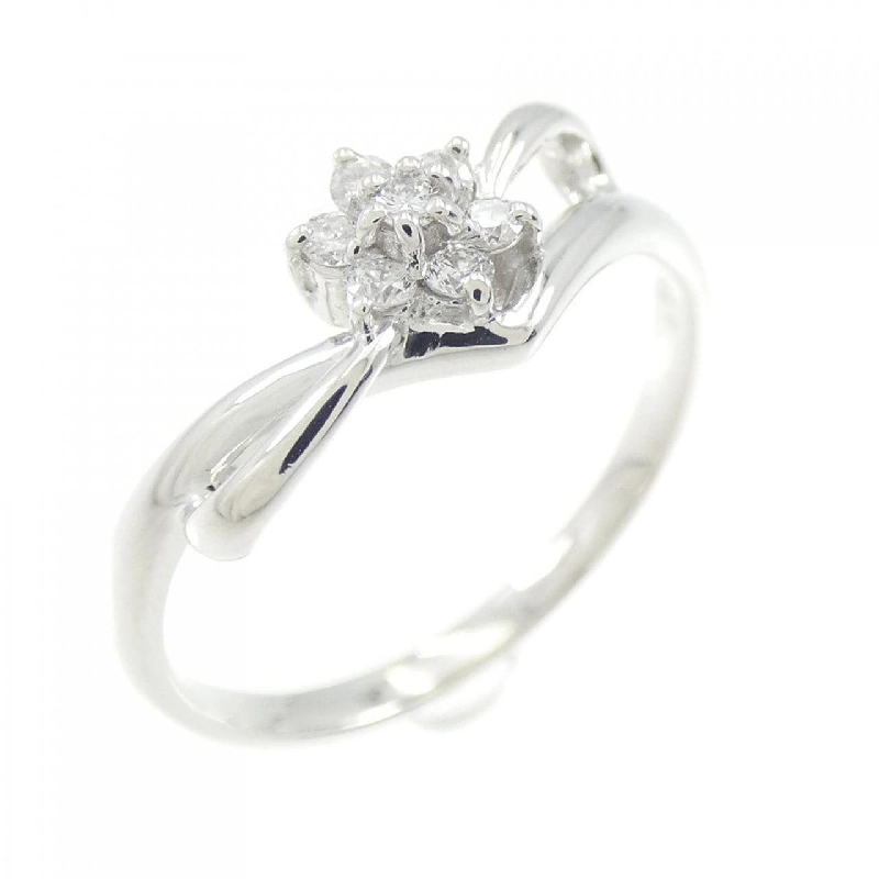 Nhẫn kim cương hoa K18WG 0.10CT 672069