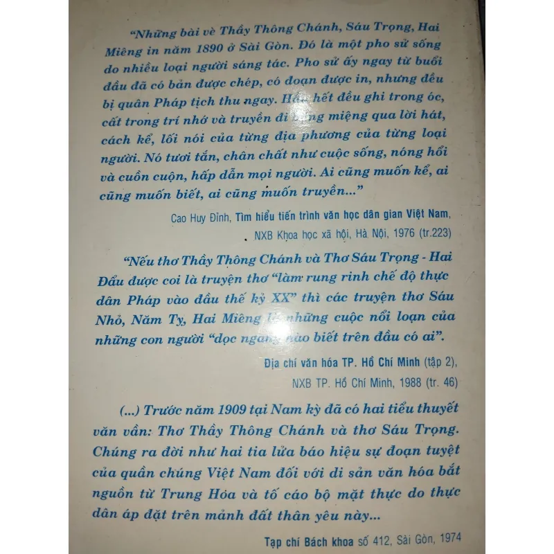 THƠ THẦY THÔNG CHÁNH SÁU TRỌNG HAI MIÊNG (LƯU HÀNH TẠI NAM KỲ ĐẦU THẾ KỶ 20) 727150