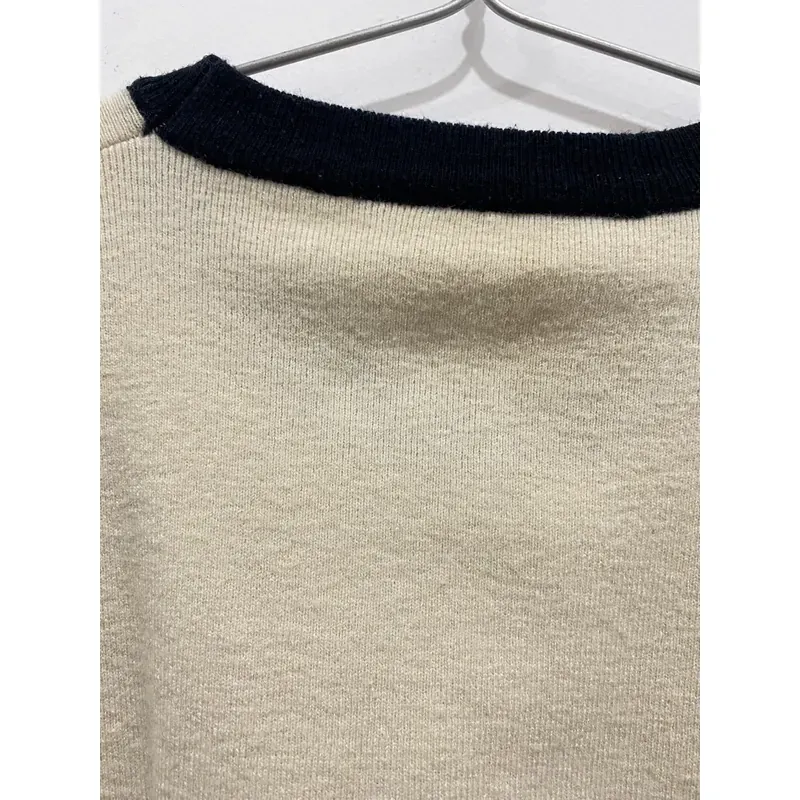 MỚI 95%***ÁO LEN TRẮNG DÀI TAY *LEN TĂM DÀY DẶN ẤM* FREESIZE *TẶNG QUÀ 0Đ 591579