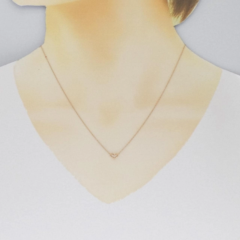 K10PG Dây chuyền kim cương hình trái tim - Hàng hiệu Authentic 861346