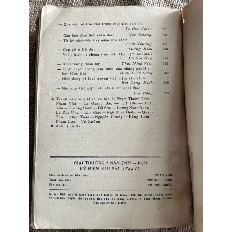 Giải thưởng 5 năm 1977-1983 kỷ niệm sâu sắc  Hơn 400 trang 932988