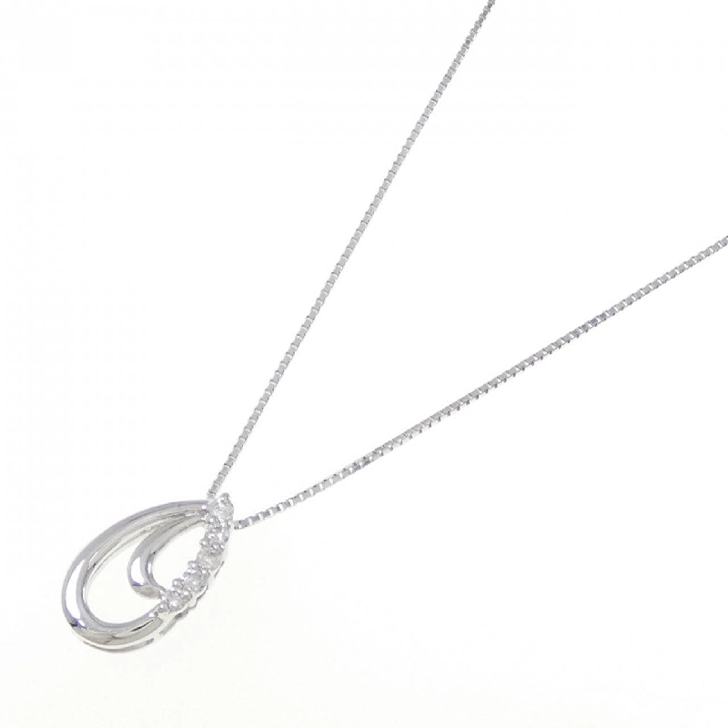 K18WG Dây chuyền kim cương 0.10CT - Hàng hiệu Chính hãng 860737