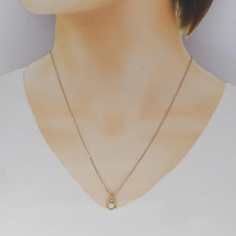 K18YG Dây chuyền kim cương 0.236CT - Hàng hiệu Chính hãng 864348