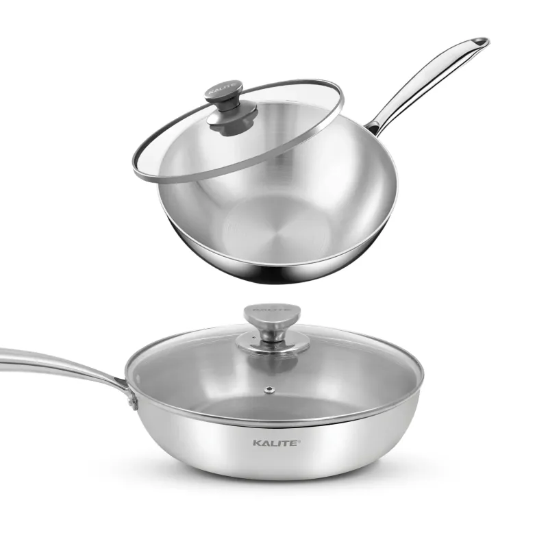 Kalite Dual Lux – Bộ 2 chảo inox cao cấp cho gian bếp hiện đại 734546