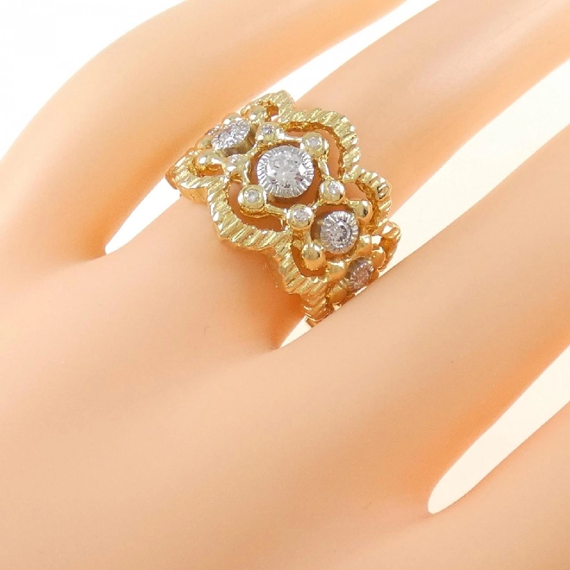 Nhẫn kim cương K18YG/PT900 0.41CT 672764