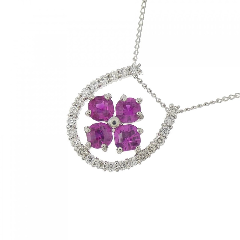 PT950/PT900 Móng ngựa × Hoa Hồng Ruby Dây chuyền 0.40CT - Hàng hiệu Chính hãng 866948