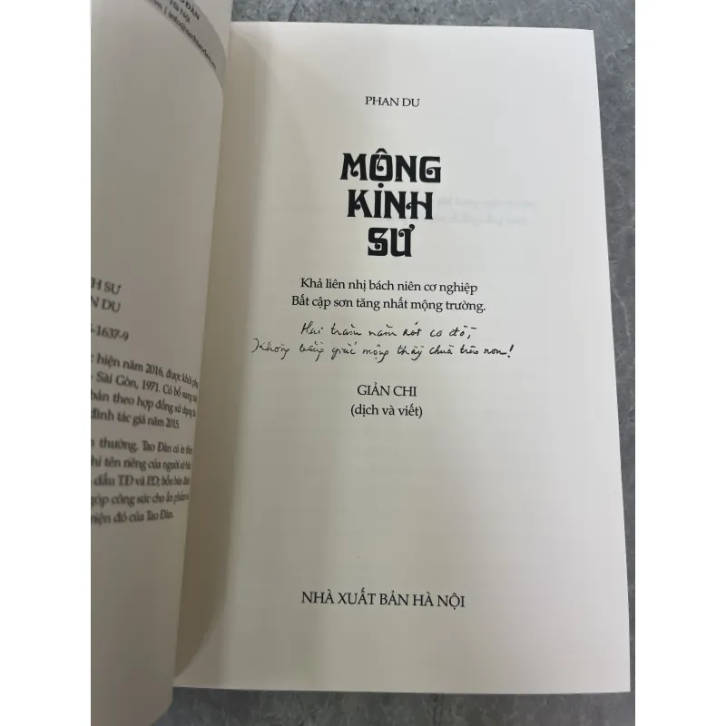 MỘNG KINH SƯ - GIẢN CHI 789106