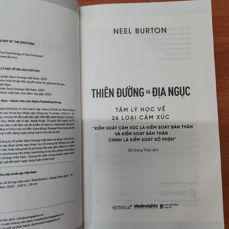Sách Thiên đường và địa ngục Tâm lý học về 26 loại cảm xúc của Neel Burton mới 99% 508124