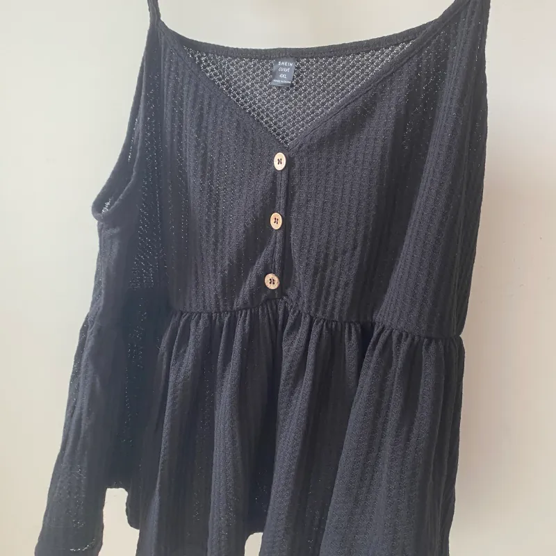 Áo hai dây dệt viền bèo Shein bigsize 4XL 756604