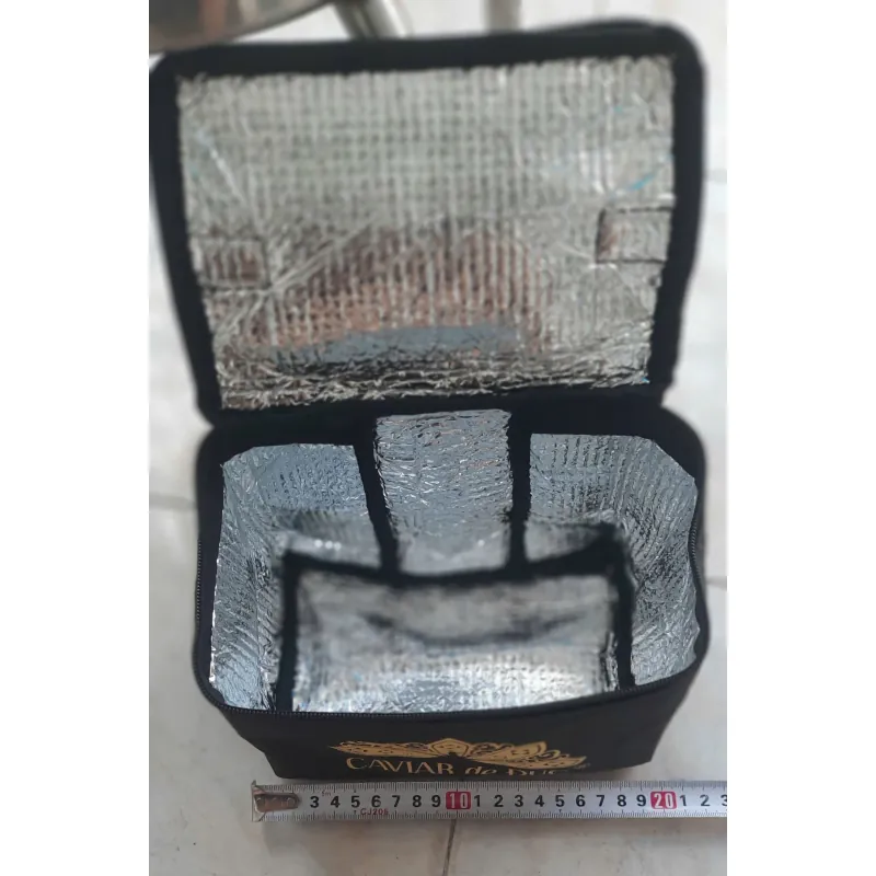 Túi đựng hộp cơm giữ nhiệt lót bạc vải Canvas không thấm nước, đựng bình nước giữ nhiệt 1013473