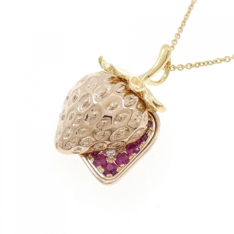 K18PG/K18YG Dây chuyền Ruby Dâu 0.27CT - Hàng hiệu Chính hãng 846696