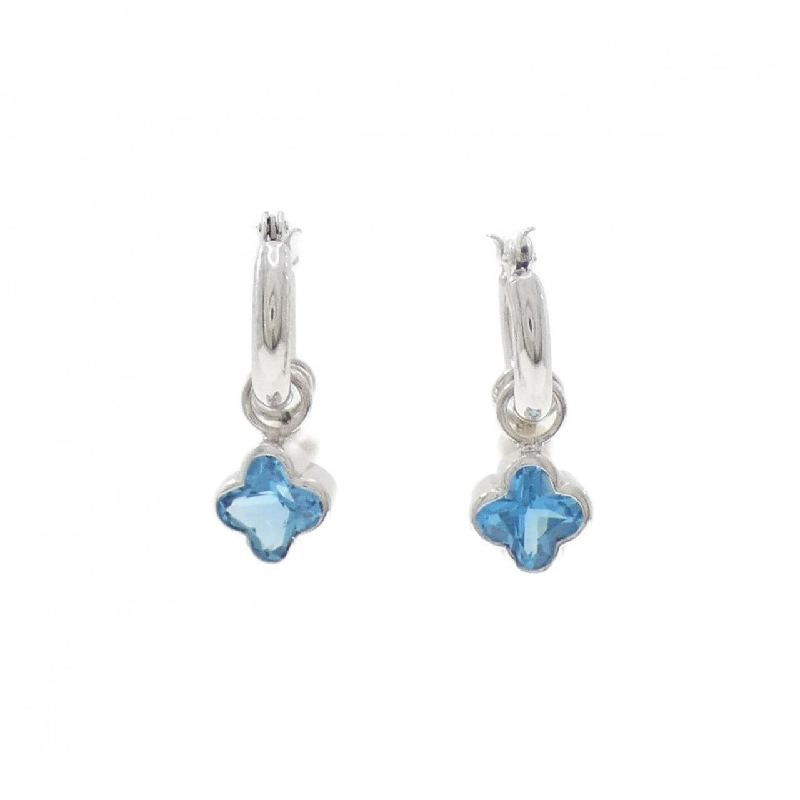K14WG 2WAY Blue Topaz Bông tai - Hàng hiệu Chính hãng 869033