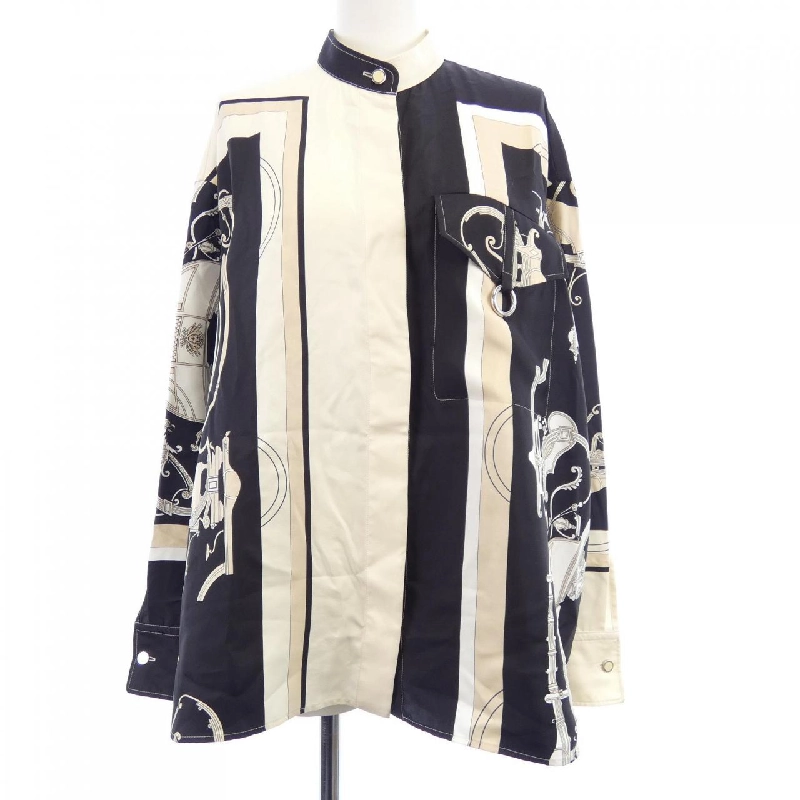 Áo sơ mi HERMES EX-LIBRIS 3E0607D7 Twill Reine 631517