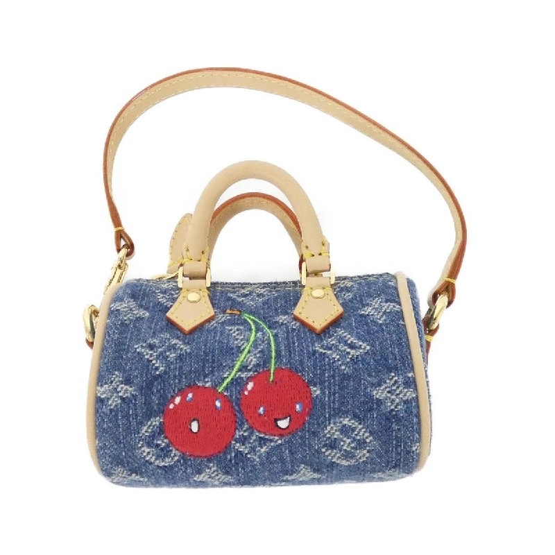 Túi xách charm Cherry bằng denim Monogram Louis Vuitton Micro Speedy M02535 - Hàng hiệu Chính hãng 772301