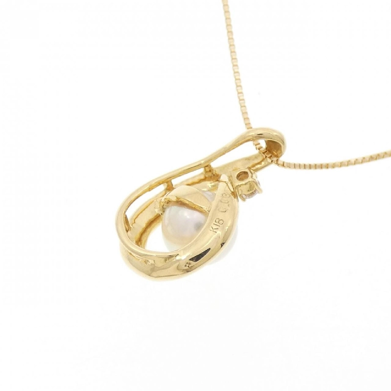 K18YG Ngọc trai Akoya Dây chuyền 6.3mm - Hàng hiệu Chính hãng 858113