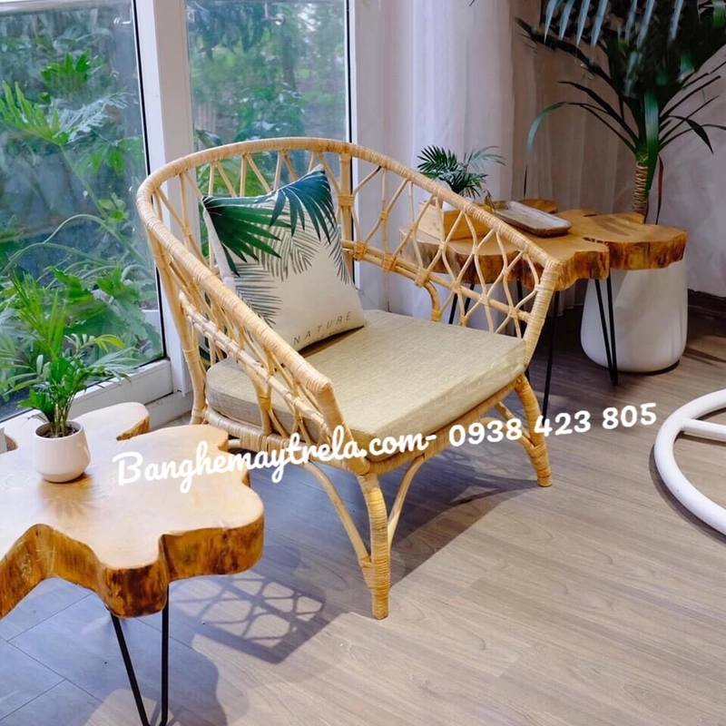 Ghế sofa đơn mây vuông 493231