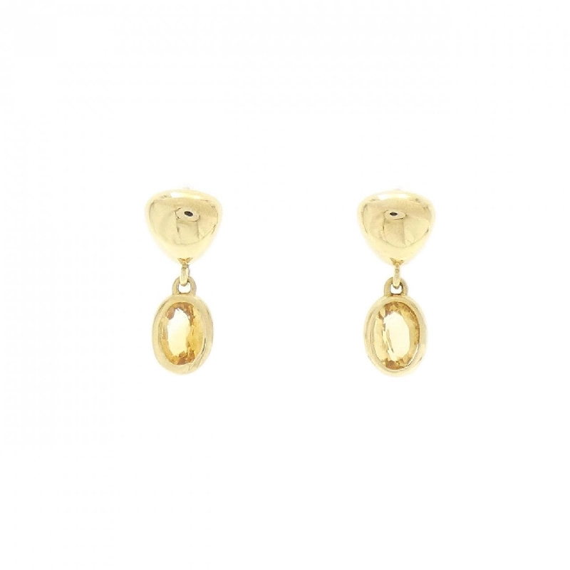 K18YG Citrine Bông tai - Hàng hiệu Chính hãng 868868