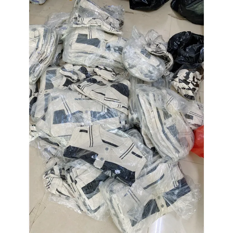 Áo len nữ Ralph Lauren sọc đen trắng cổ bẻ cộc tay 1024453