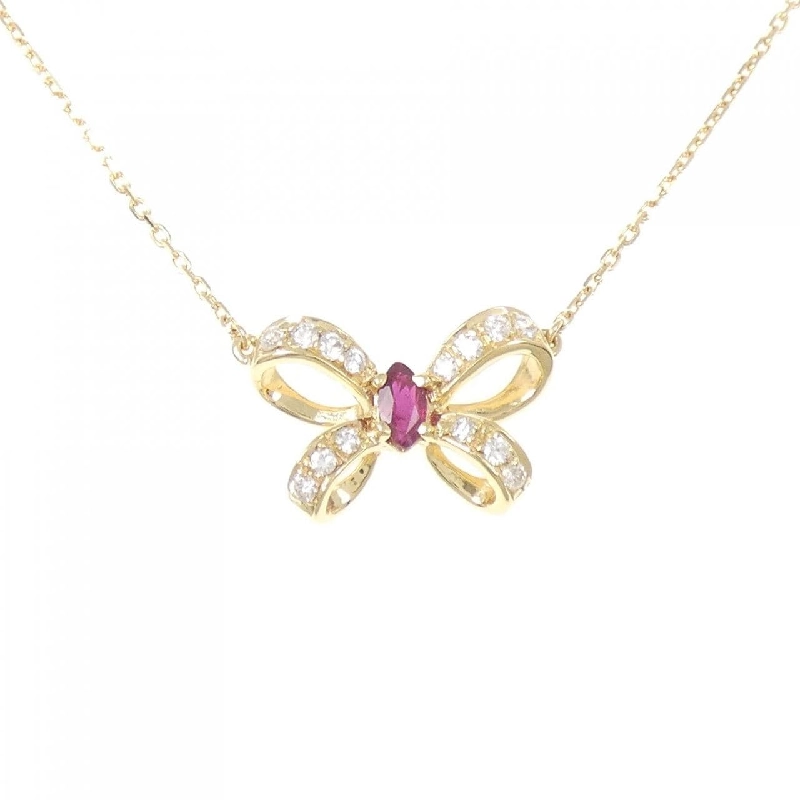 K18YG Dây chuyền ruby - Hàng hiệu Chính hãng 863733