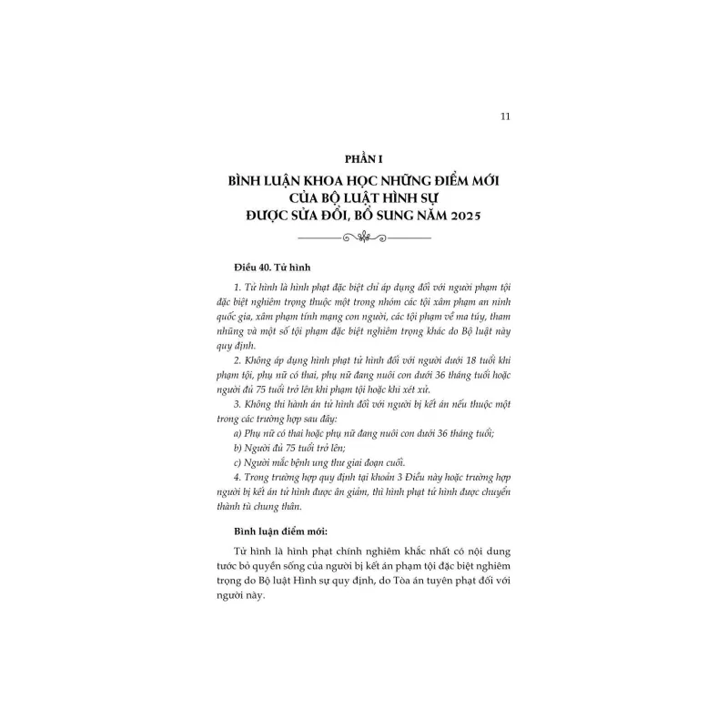 Bình luận những điểm mới của Bộ Luật hình sự năm 2015 sửa đổi bổ sung năm 2017, 2024, 2025 1040458